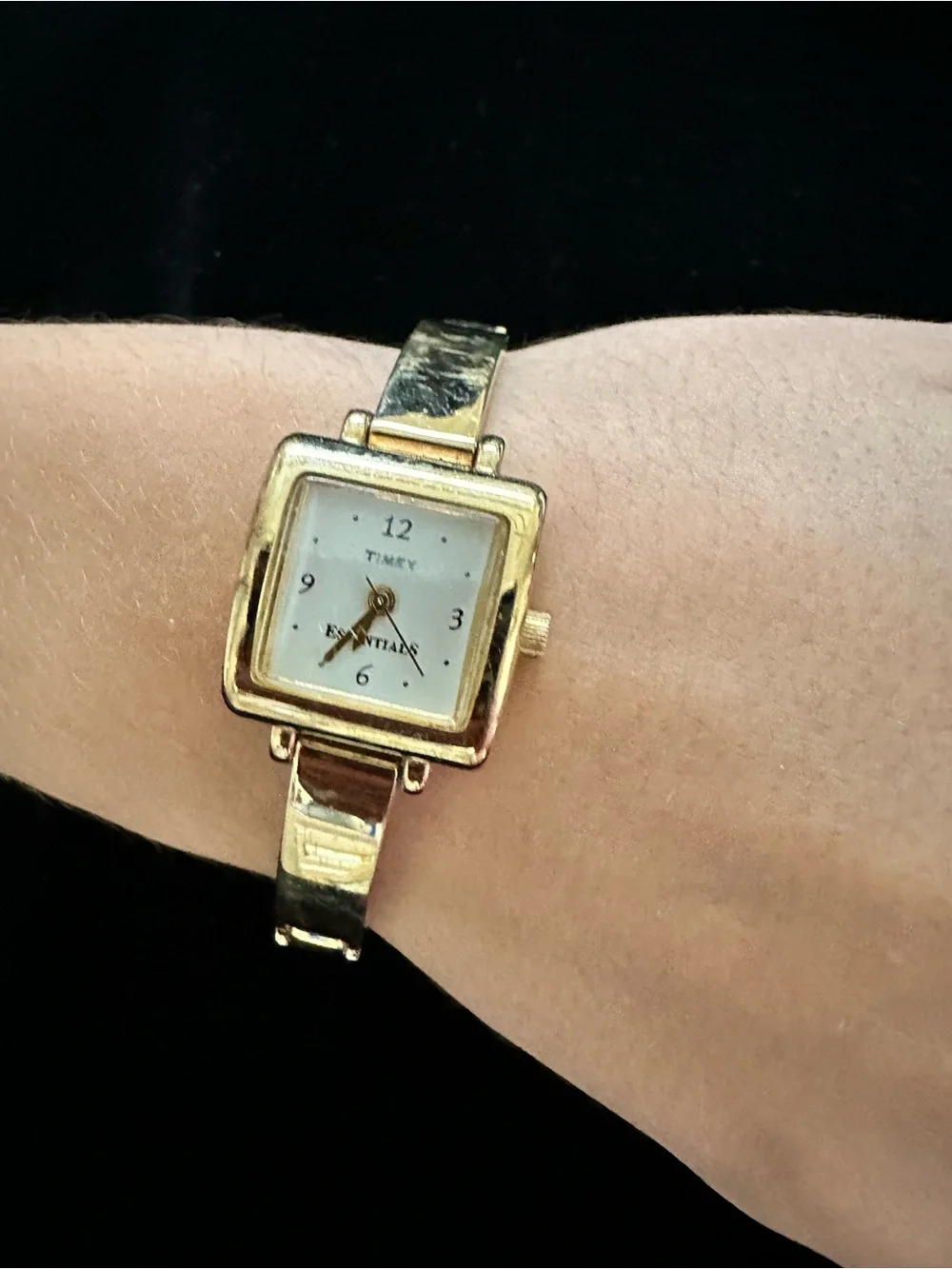 Timex Women's Gold Tone Square Case Bracelet Watch